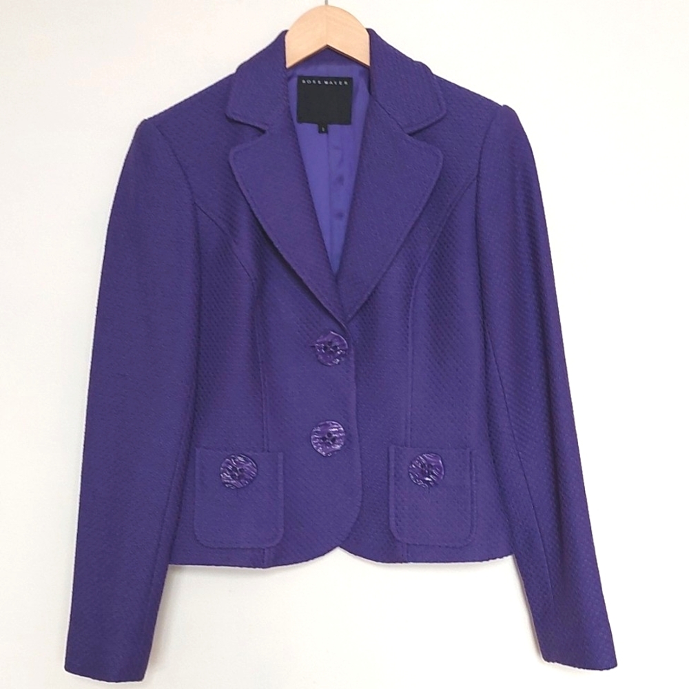 Ross Mayer Purple Wool Blazer